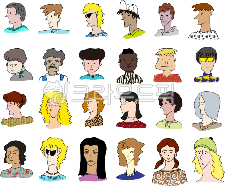 doodle-expression-woman-front-face-hand-drawing-authentic-korean