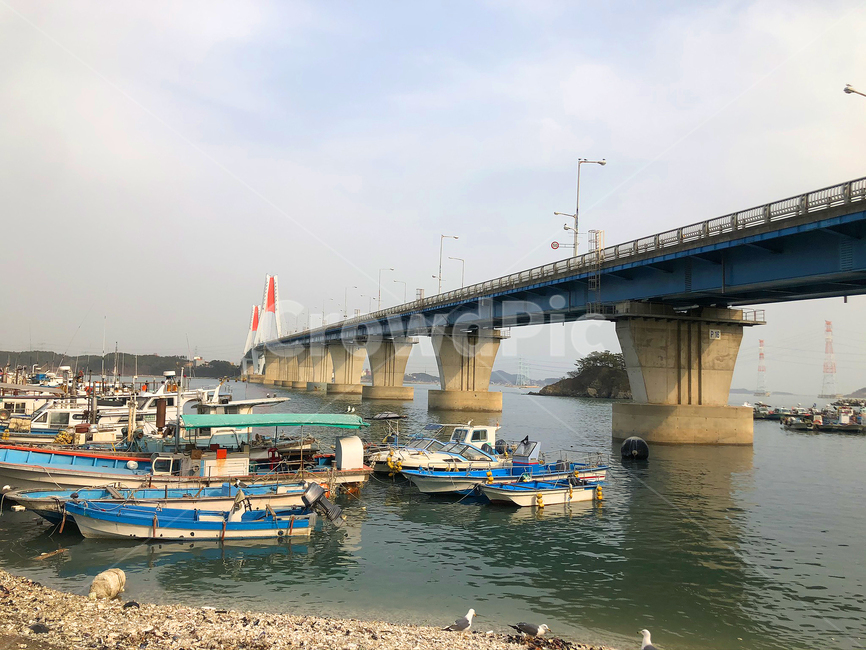 배,선박,항구,다리,바다,해안,해변,영흥도,영흥대교,물,watercraft