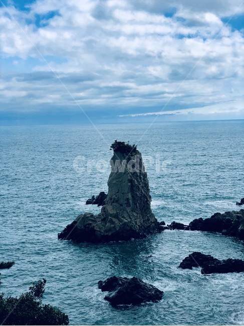 제주도,제주,외돌개,해안,구름,바다,하늘
