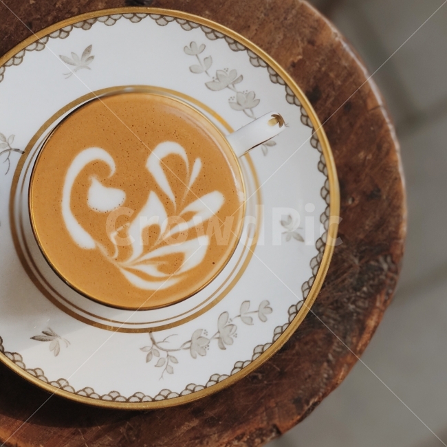 로제타,나뭇잎,꽃,아침,커피,커피,카페,coffee,cafe,감성,sensible,feeling