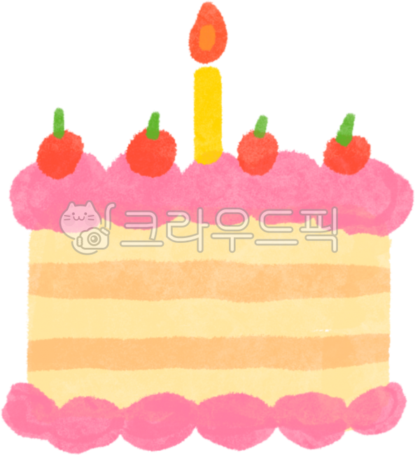 생일,케이크,수채화,일러스트,축하
