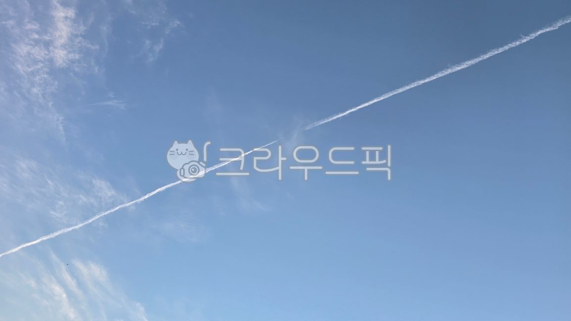 하늘,구름,일직선,직선,파랑