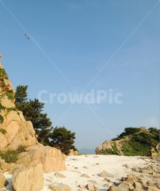 을왕리,바위길,갈매기,서해안,모래길,바다하늘,자연,풍경,nature,landscape