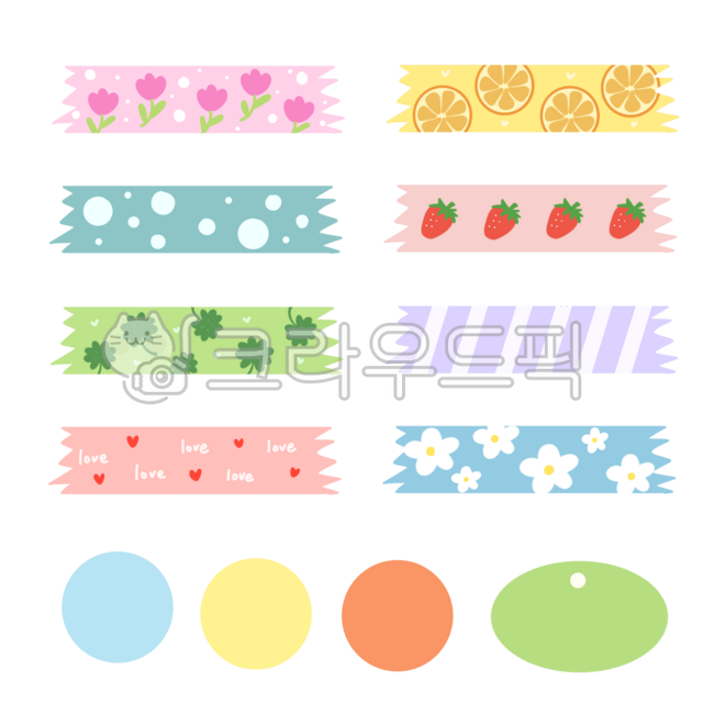 Sticker,Decoration,Masking Tape,Masking,Diary,Diary Decorating,Sticker Decoration,Tape,Cute,Charming,Memo,Decorating,Decoration,Strawberry,Flower,Heart,Four-leaf Clover