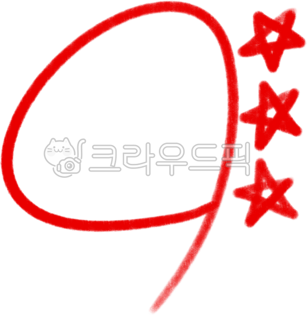 색연필표시, 중요표시, 중요아이콘, 강조아이콘, 색연필필기, 사진,이미지,일러스트,캘리그라피 - 마르작가