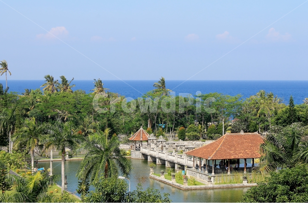 palace,ancientarchitecture,redhouse,ancient architecture,red tile,water palace,karangasem,indonesia,bali,waterpalace,red house,bridge
