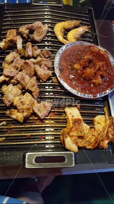 고기,캠핑,김치,쭈꾸미,새우
