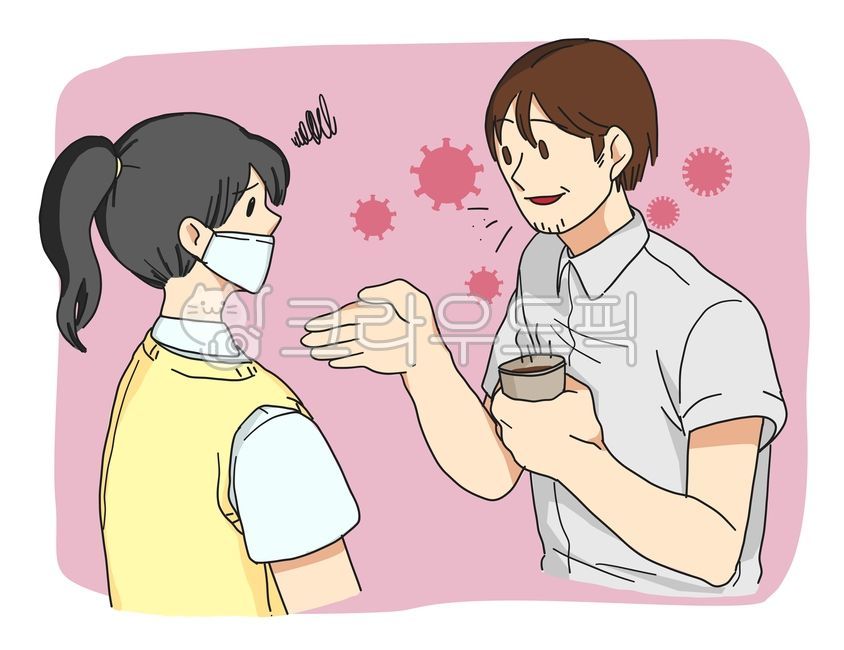 코로나,코로나바이러스,방역수칙,방역,예방,학교,학생,선생님,캐릭터,일러스트,대화,마스크,비말,질병,병,바이러스,전염,전염병