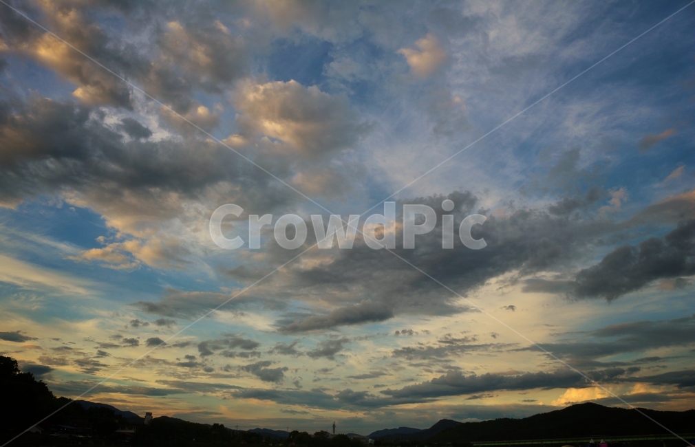 하늘,sunset,풍경,노을,일몰,일출,자연,풍경,nature,landscape,weather,날씨,cumulus,적운,outdoors,옥외,sky,cloud,구름