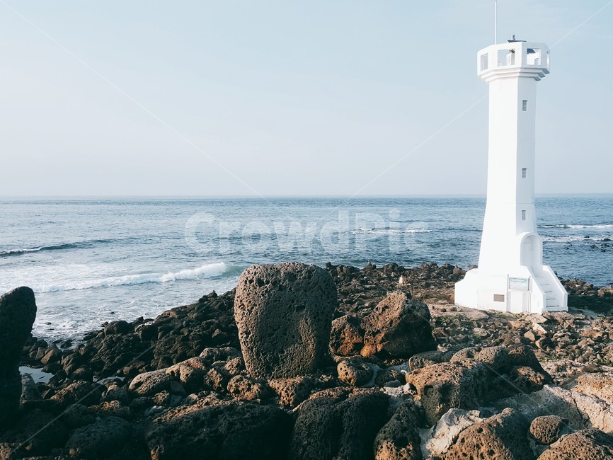 제주도,바다,등대,돌,파도,평화,평화로운,바위,등대,lighthouse