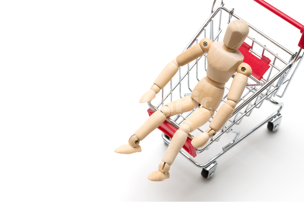 studio,Wooden balljointed doll,Nukki,ancestry,joint,carriage,US Dollar,concept,white background,cart,life,wooden doll,supermarket,shopping cart,Directed photo,wood,shopping,toy,Consumption,ball jointed doll,doll,mini,mart,tree,economy,market,solid wood,mi