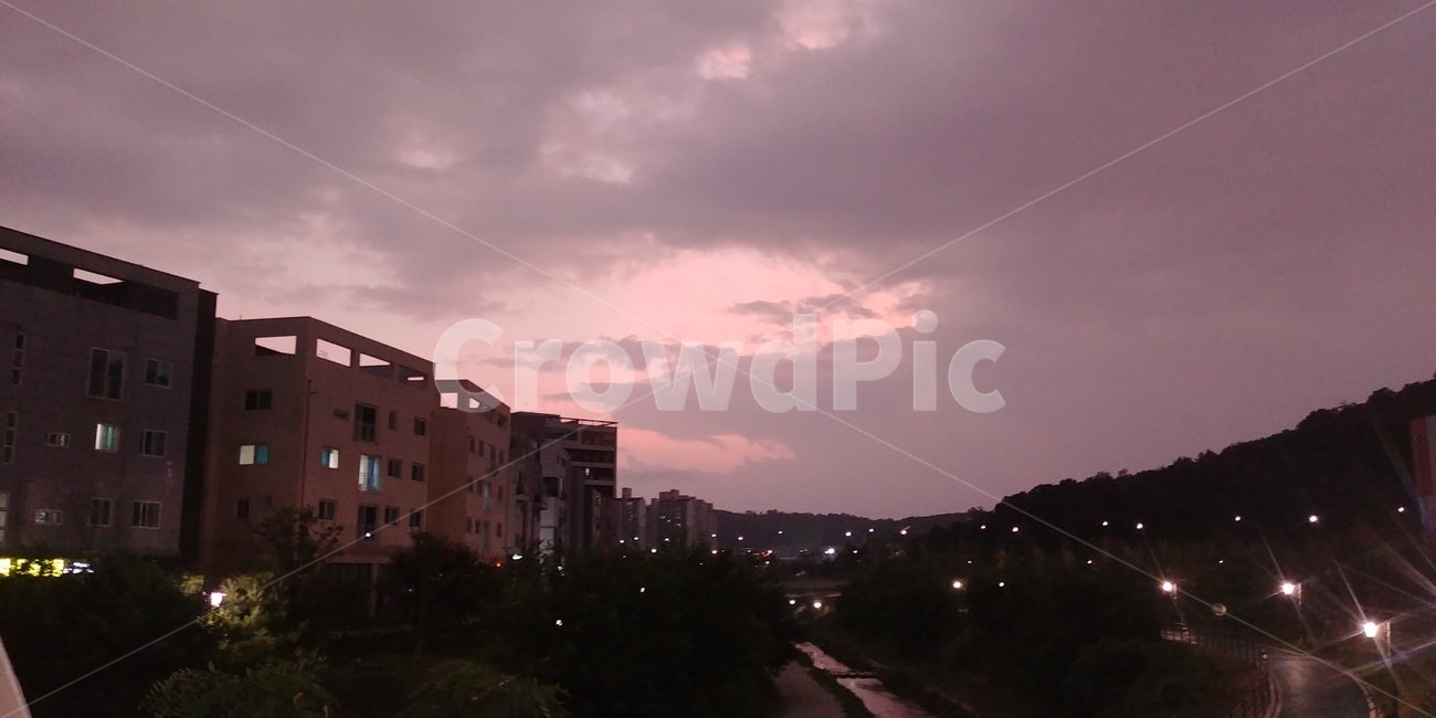 하늘,흐린날,구름,베란다,풍경