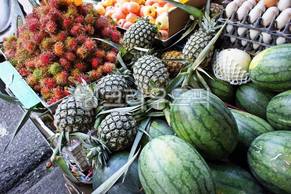 Thai Rambutan,Thai fruit,fruit,Rambutan,food,Thai stall,thailand,Thai watermelon,Thai traditional market,watermelon,Thai market