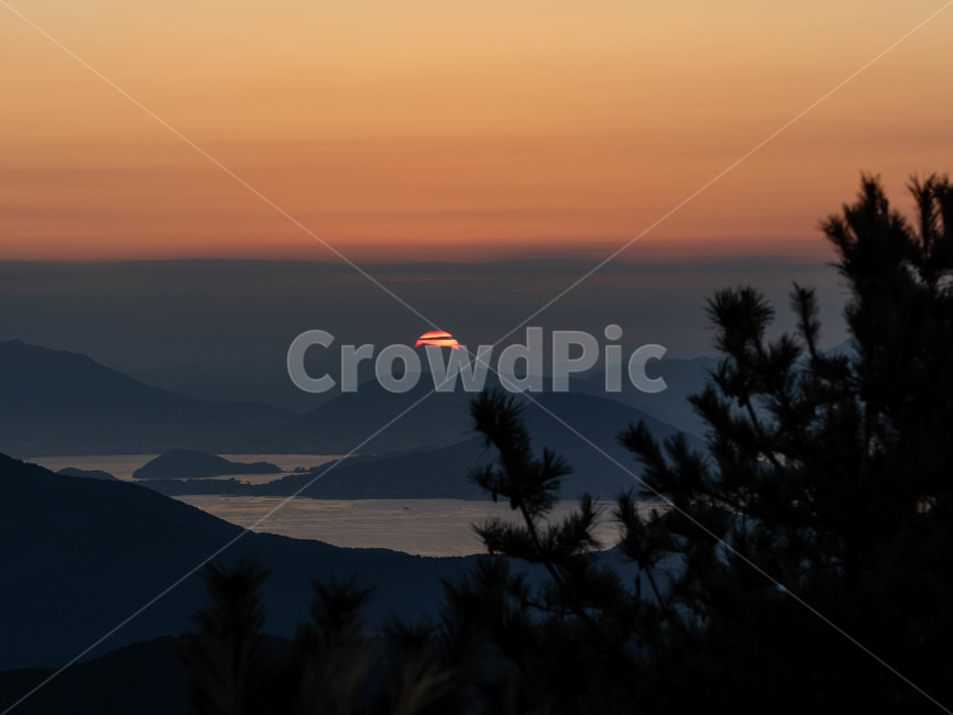 일몰,대금산,거제도,자연,nature,자연,풍경,nature,landscape,outdoors,옥외,dawn,새벽,red sky,붉은 하늘,sunset,sky,하늘,dusk,황혼