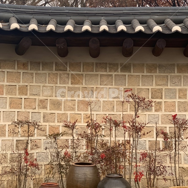 기와집,기와,옛스러움,돌담,돌벽