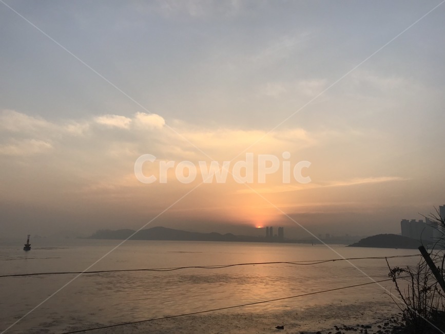 부산일몰,해운대일몰,바다일몰,바다노을,노을
