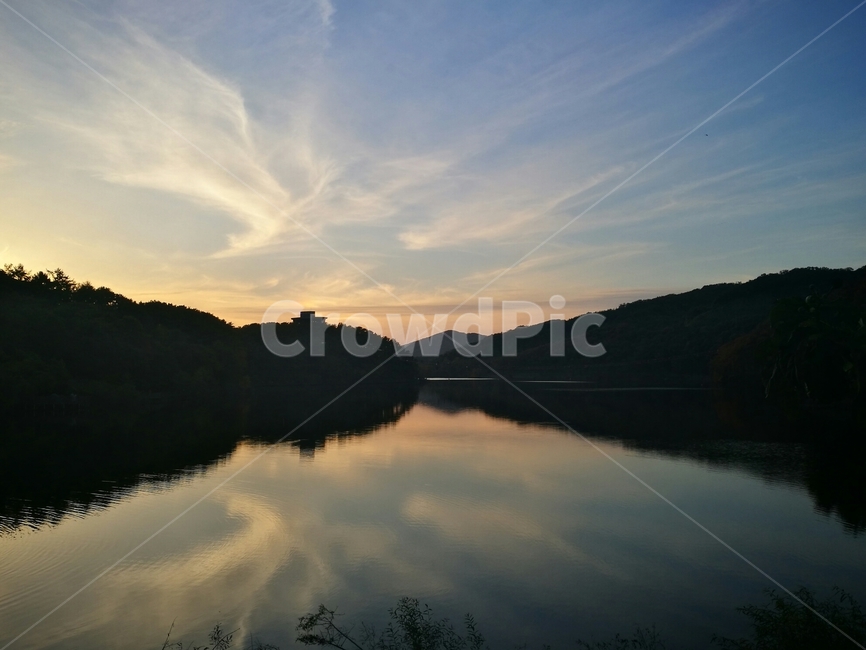 산,자연,하늘,구름,강
