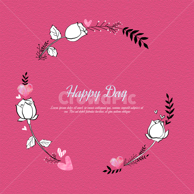 장미,하트,나뭇잎,프레임,이벤트,기념일,꽃,flower,축제,행사,festival,carnival,event,기념일,축하,anniversary,congratulation,celebrate,celebration,그래픽,일러스트레이션,graphic,illustration
