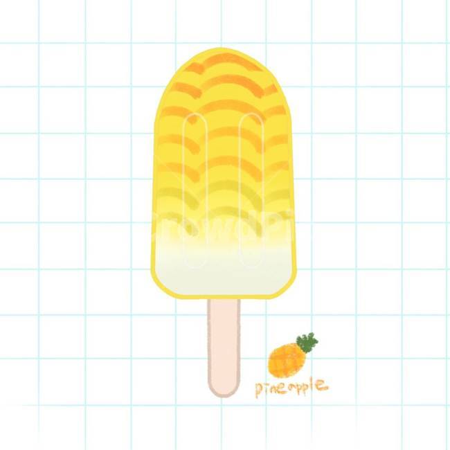 아이스크림,하드,음식,여름음식,디저트,여름디저트,icecream,icebar,food,dessert,summerfood,파인애플,파인애플아이스크림,pineapple,파인애플맛,여름,계절,summer,season,그래픽,일러스트레이션,graphic,illustration