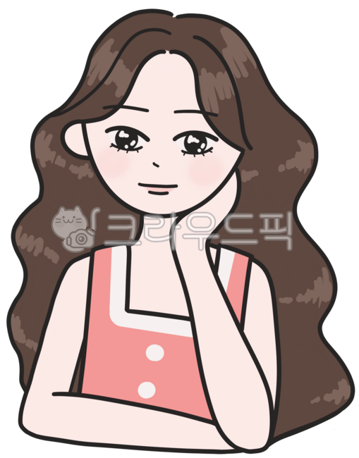 장발,턱괴는,턱받침,턱,턱받침여자,여자,소녀,긴머리,장발머리,머릿결,찰랑,펌,파마,파마머리,웨이브머리,턱괴는여자,미소