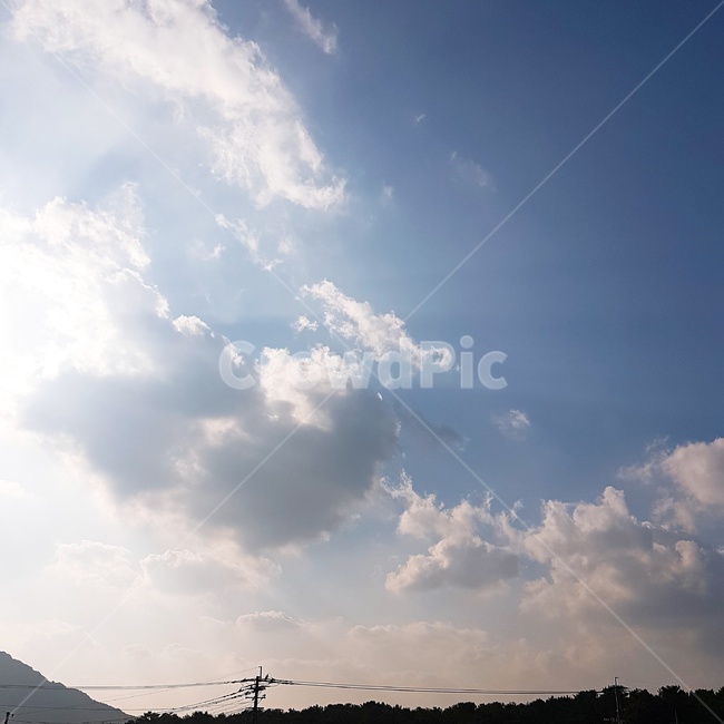 하늘,구름,햇빛,풍경,자연