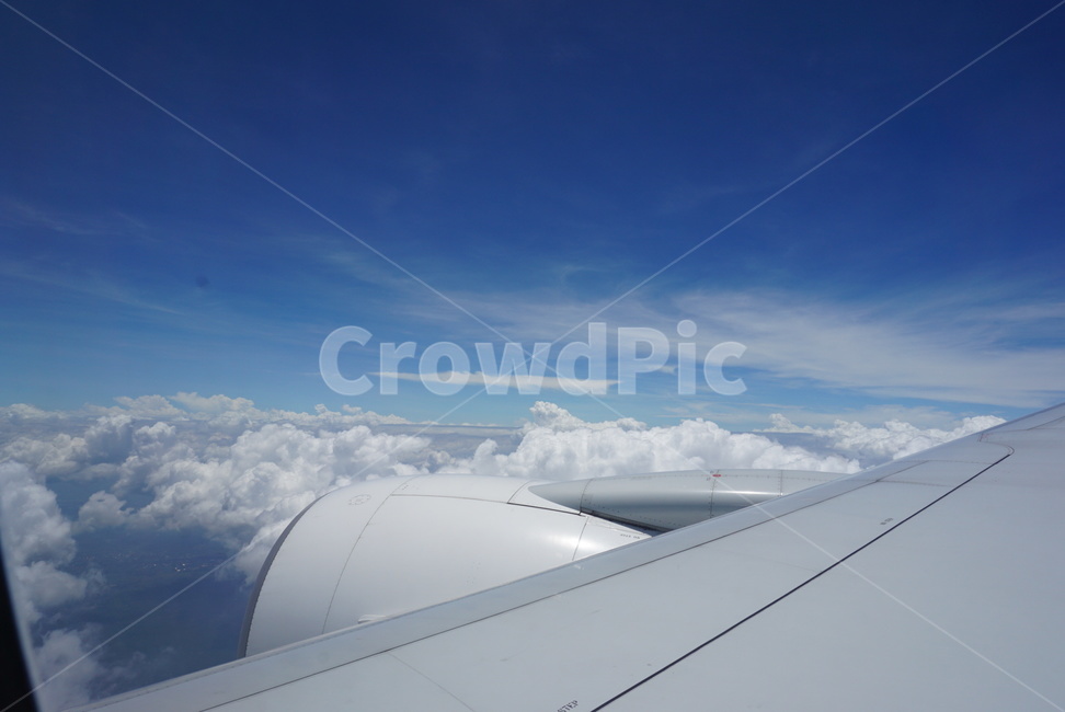 하늘,비행기,구름,뭉게구름,airplane,푸른하늘,sky,nature,자연,교통,교통수단,traffic,transportation