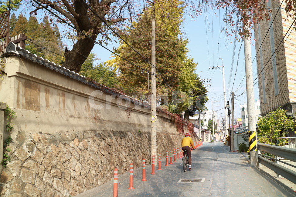 골목길,자전거,돌담길,bicycle,통로,전라도,군산