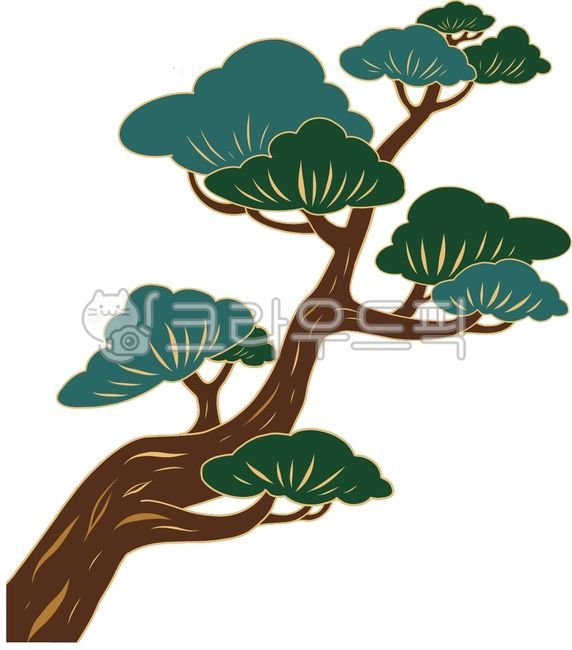 소나무,전통,소나무일러스트,추석,추석일러스트