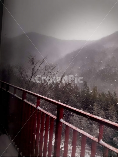 겨울,눈,산,난간,자연,nature,침묵