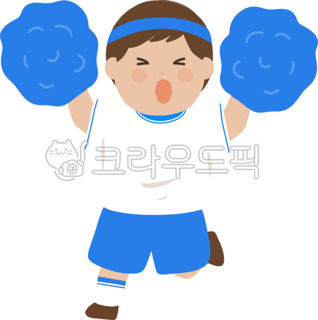 응원,어린이,체육대회,체육복,운동회,초등학생,축제,캐릭터,청팀,남아