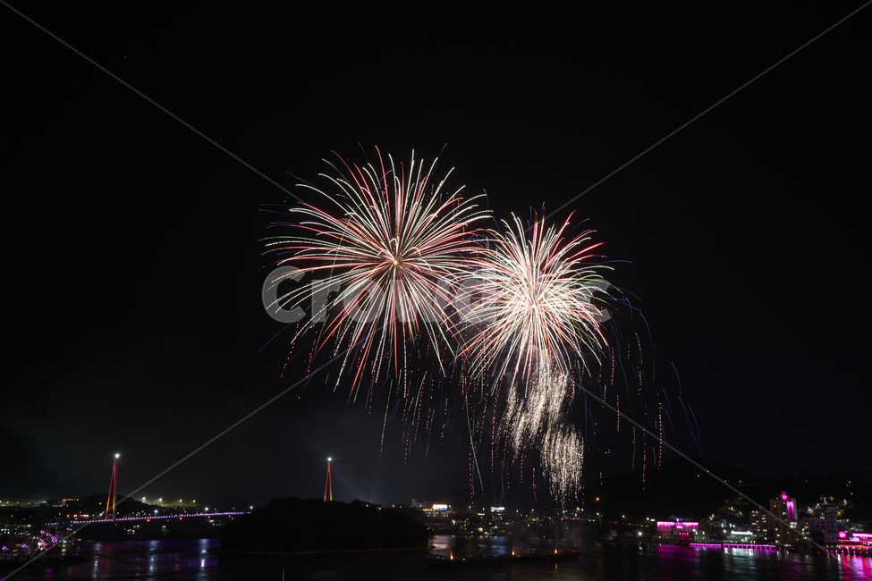 Yeosu night sea,Fireworks festival,night sea,Yeo su,Firecracker