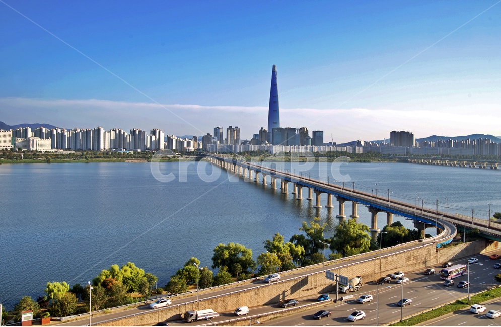 한강,잠실철교,롯데월드타워,잠실,한강다리,도시,풍경,city,landscape,한국도시풍경,한국도시경관,korea cityscape