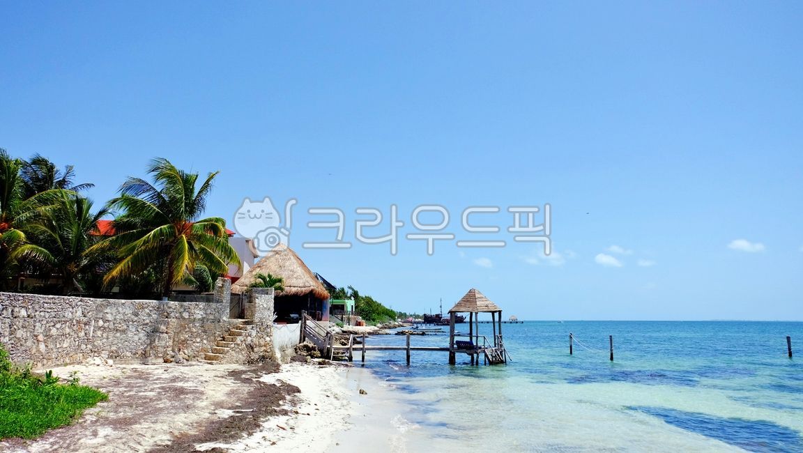 sky,Beach,ocean,cancun,hut,background,Islamujeres,Mexico,travel to mexico,Cancun Travel,summer