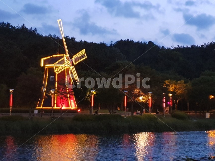 풍차,공원,풍경,windmill,park