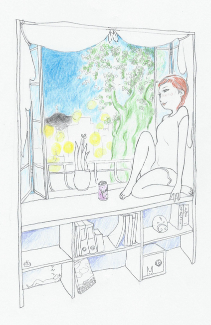 휴식,초저녁,귀가,혼술,자취,그래픽,일러스트레이션,graphic,illustration