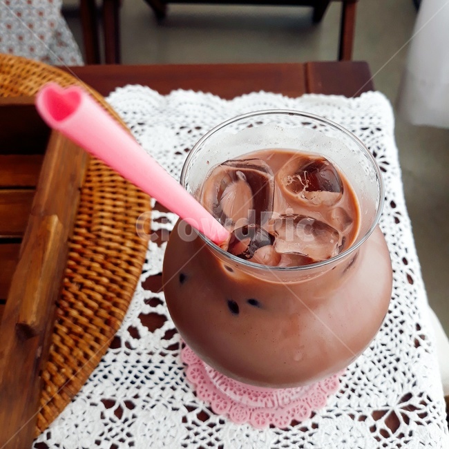 카페,초콜릿라떼,하트빨대,디저트,음료,drink