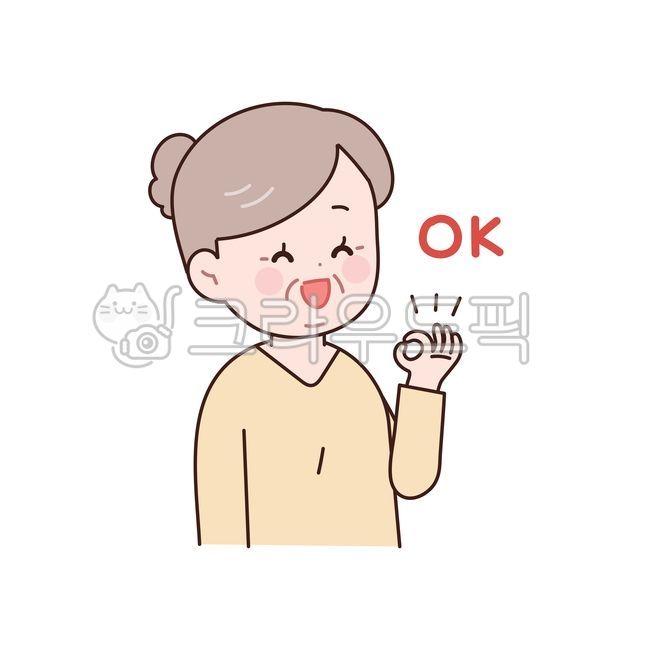 ok, 사인, 제스쳐, 손, 인물, 사진,이미지,일러스트,캘리그라피 - woocat작가