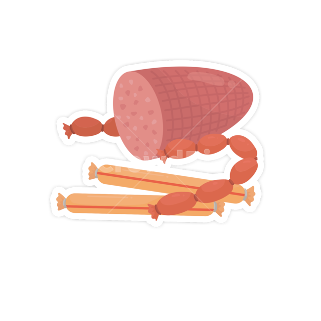 햄,소세지,재료,요리,고기,그래픽,일러스트레이션,graphic,illustration