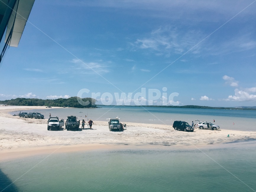 해변,호주,프레이저,백사장,해수욕장