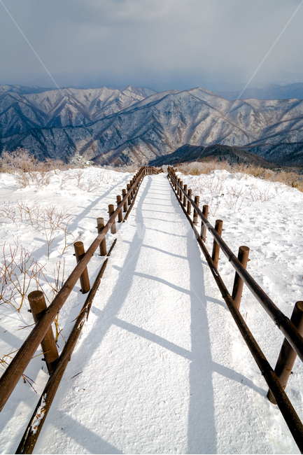 덕유산,설경,눈산,길,풍경,그림자,눈,snow,mountain,landscape,겨울,계절,winter,season,자연,풍경,nature,landscape,한국자연풍경,한국자연경관,korea nature landscape,handrail,난간,banister,outdoors,옥외,railing