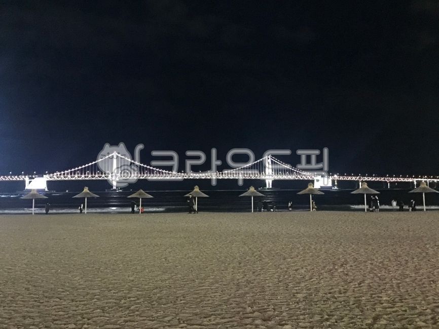 evening time,Beach,light,busan,bridge