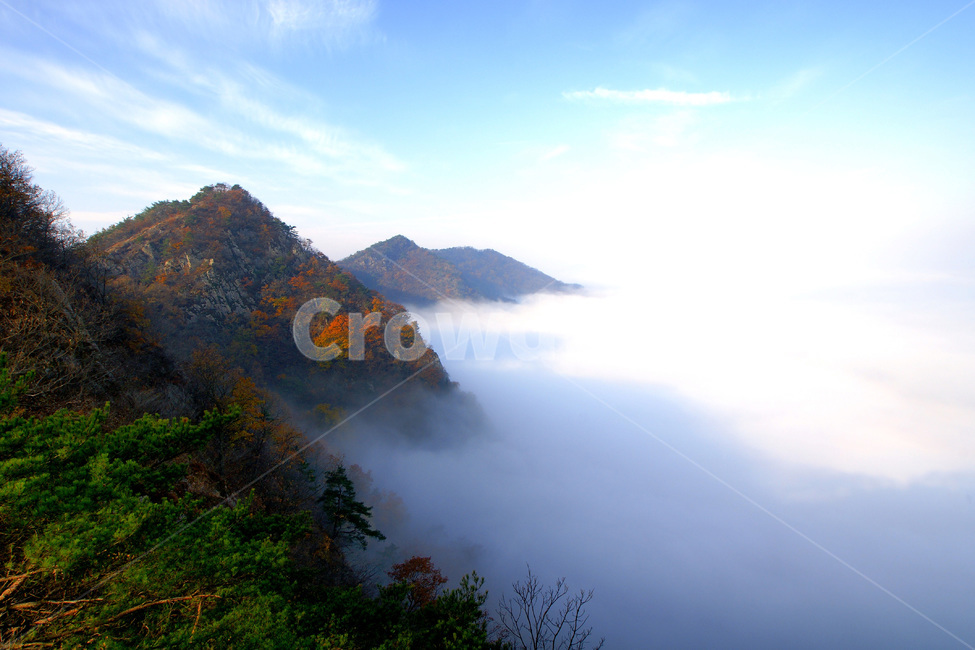 월류봉,단풍,풍경,운해,가을,가을,계절,fall,autumn,season,자연,풍경,nature,landscape,outdoors,옥외,weather,날씨