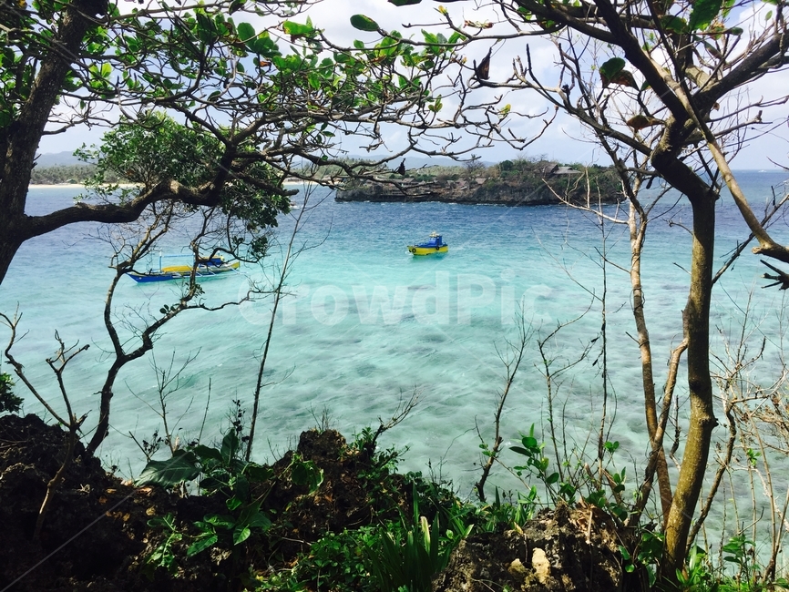 바다,투명바다,보라카이,boracay,배,섬,나무,바다배,노란배,파란배,nature,tree