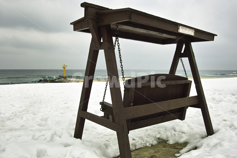 그네,바다,눈,해변,그네의자,겨울,계절,winter,season