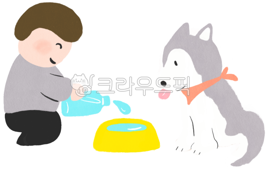 pour water,Decorating a diary,wait,Siberian husky,scarf,sitting puppy,character,bowwow,drinking water,man,Dog,sit down,Water bottle,sticker,follow,water,Cute puppy,Good Note Sticker,puppy,person,animal,dog,male,Sit
