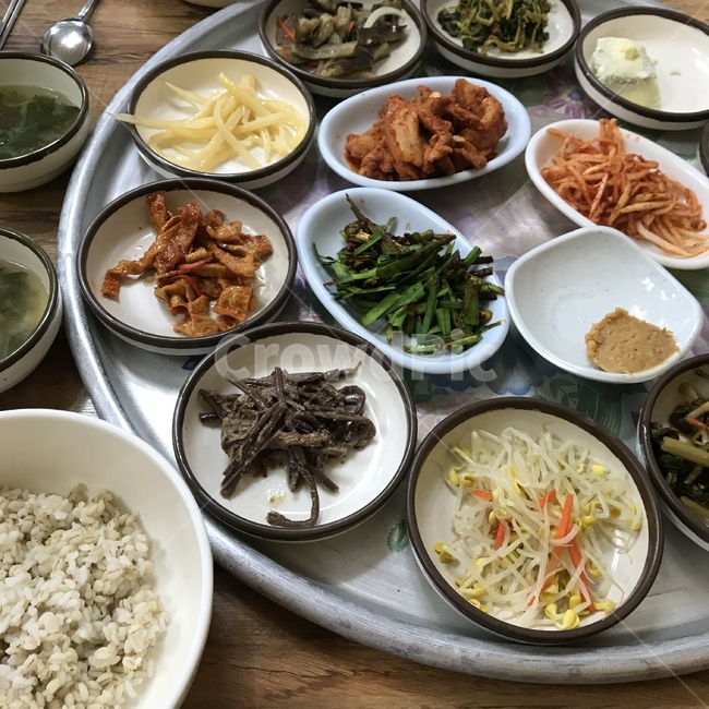 보리밥,나물,음식,한식,채소