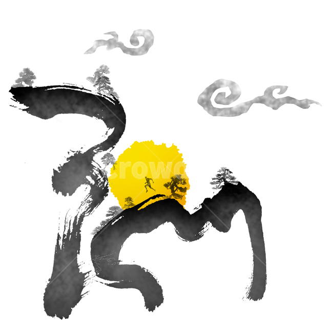 일풀,화이팅,설골,캘리그라피,산,한국전통,한국문화,korean traditional,korean culture,그래픽,일러스트레이션,graphic,illustration