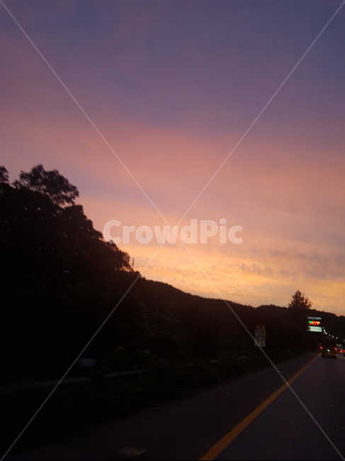 석양,붉은,노을,도로,힐링,자연,풍경,nature,landscape,road