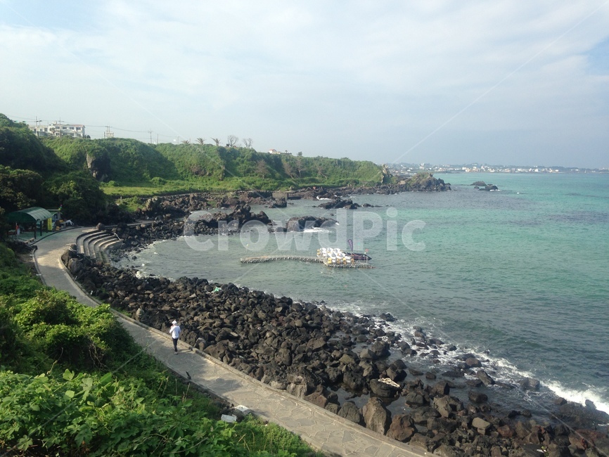 제주도,바다,풍경,여름,파도