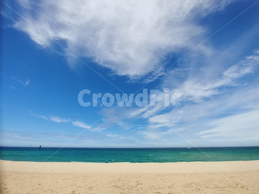 강원도,바다,새털구름,모래사장,평온한풍경,해변,바다,beach,sea